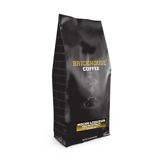  Brickhouse Ground Coffee, Mocha Liqueur (Non-Alcoholic), 12oz Bag