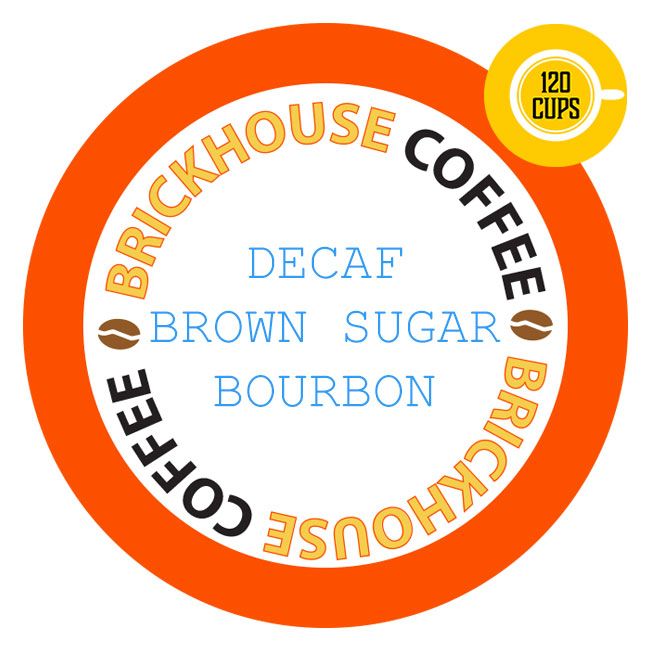  Brickhouse Single Serve Coffee, Decaf Brown Sugar Bourbon, 120 Count
