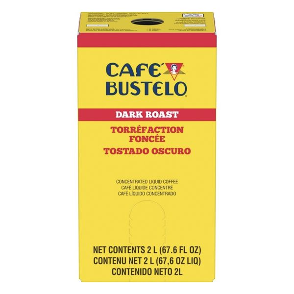  Café Bustelo 100% Arabica Dark Roast Liquid Coffee Concentrate, 2L (Two Boxes)
