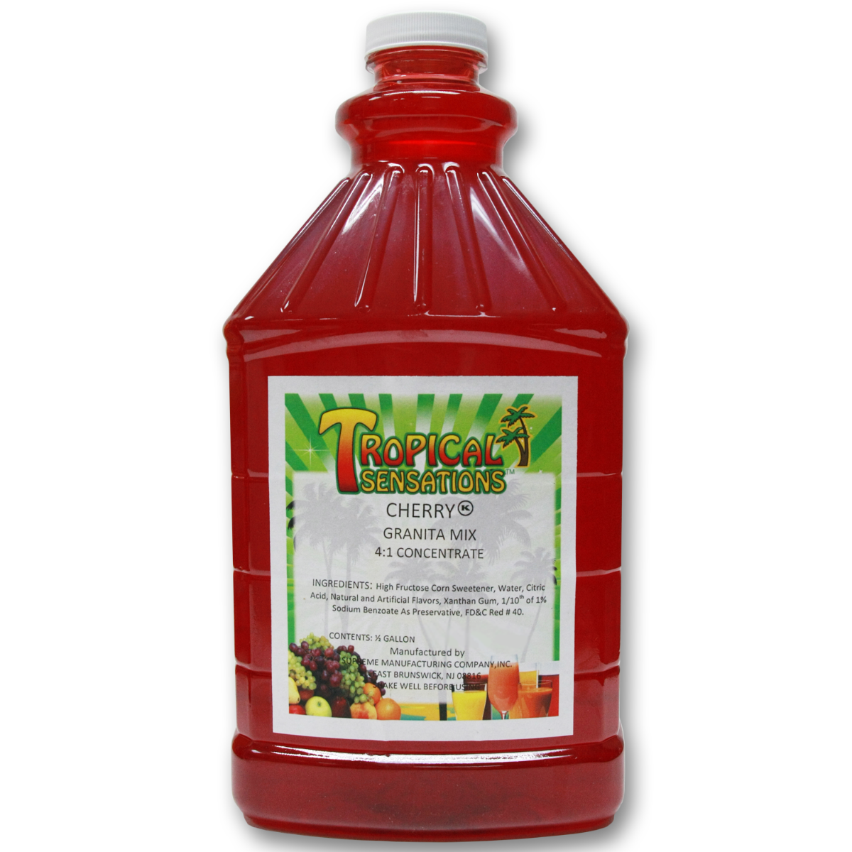  Tropical Sensations - Cherry Granita Mix, 1 Bottle 64 Oz 