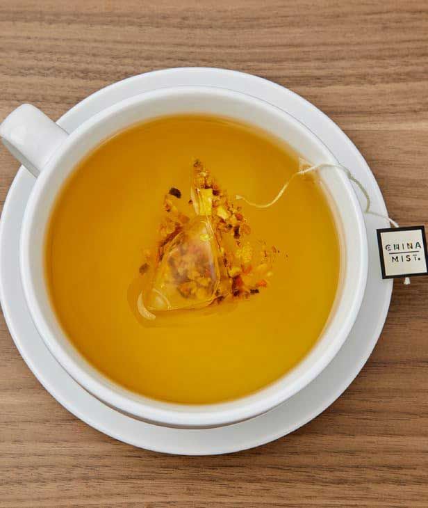  China Mist Full Leaf Tea Sachets, Ginger Turmeric Organic Herbal Tea, 2 Boxes (15 Count Each)
