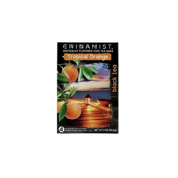  China Mist Naturally Flavored Tropical Orange Iced Tea Bags, 4-Count Box, 2-Pack (Each Bag Yields 1/2 Gallon)