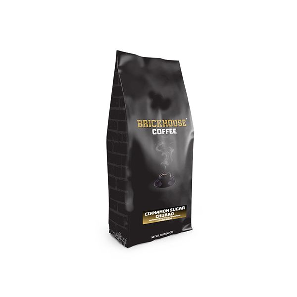  Brickhouse Cinnamon Sugar Churro Flavored Ground Coffee, 100% Arabica, Spiced And Sweet, 2 X 12oz Bags