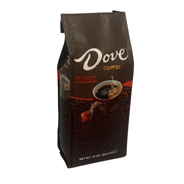  Dove Dark Chocolate, Naturally And Artificially Flavored Ground Coffee, 10 Oz Bag