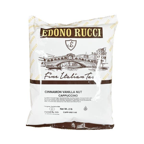  Edono Rucci Cinnamon Vanilla Nut Powdered Cappuccino Mix, 6/2 Lb Bags