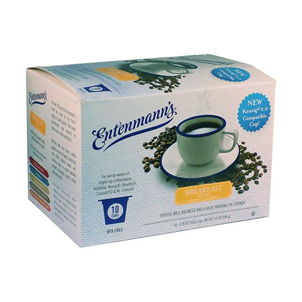  Entenmann's Single Serve Coffee, Breakfast Blend, 4/10 (40 Count)