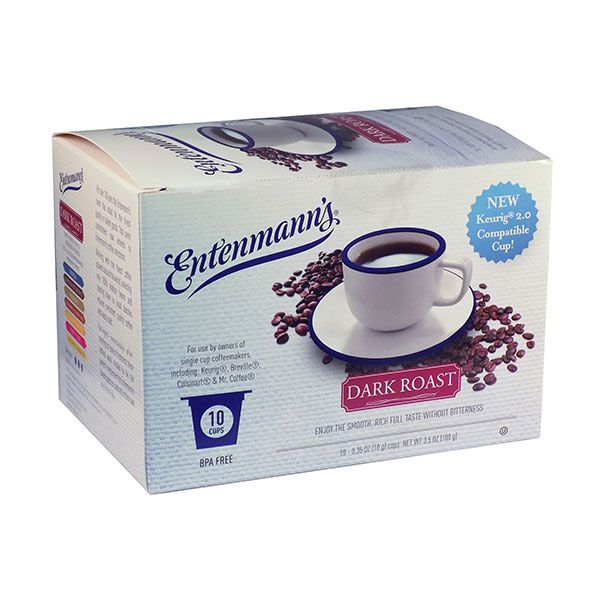  Entenmann's Single Serve Coffee, Dark Roast, 4/10 (40 Count)