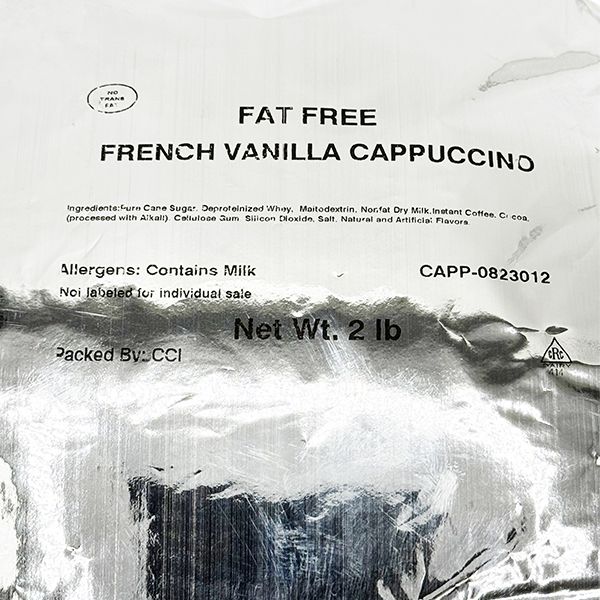  Brickhouse Fat Free French Vanilla Powdered Cappuccino Mix, 2lb Bag – Rich, Creamy, And Fat Free