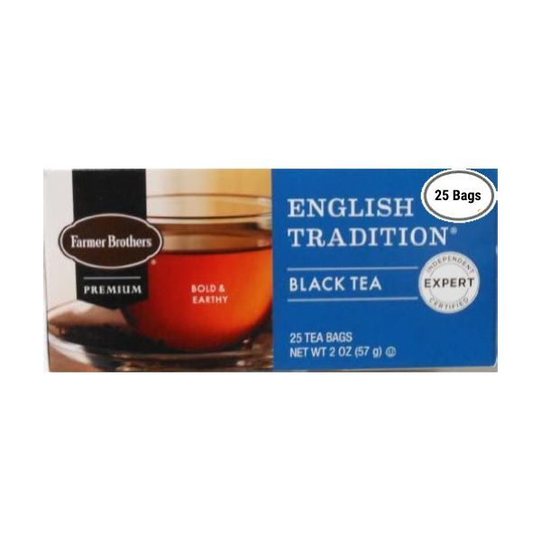  Farmer Brothers Premium: English Tradition, 6/25 Ct Tea Boxes