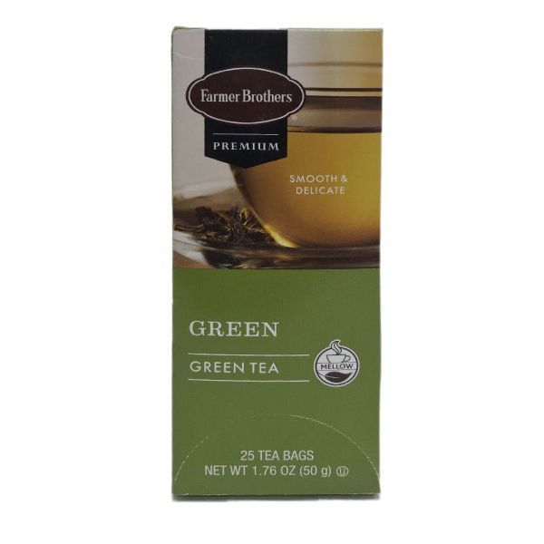  Farmer Brothers Premium: Green Tea, 2/25 Ct Tea Boxes
