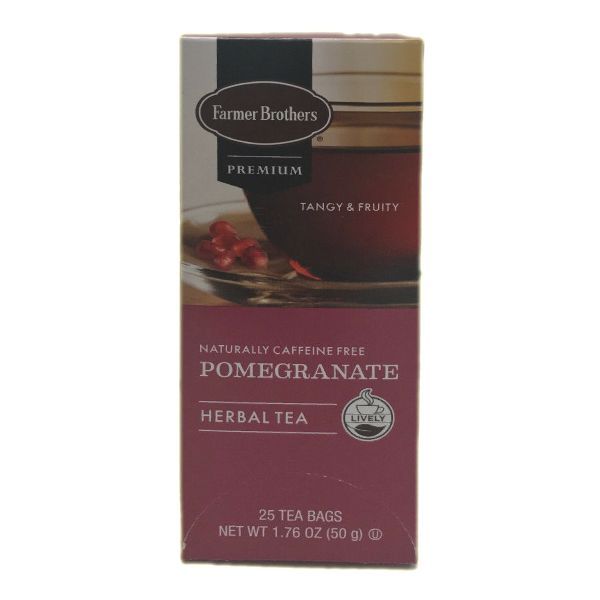 Farmer Brothers Premium: Pomegranate Hot Tea, 2/25 Ct Tea Boxes
