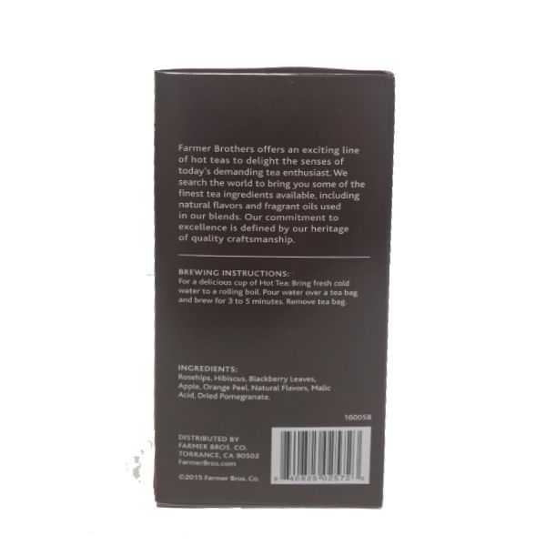  Farmer Brothers Premium: Pomegranate Hot Tea, 2/25 Ct Tea Boxes
