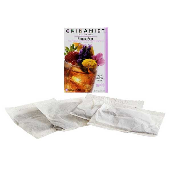  China Mist Naturally Flavored Gnarly Black Iced Tea Bags, 4-Count Box, Each Bag Yields 1/2 Gallon