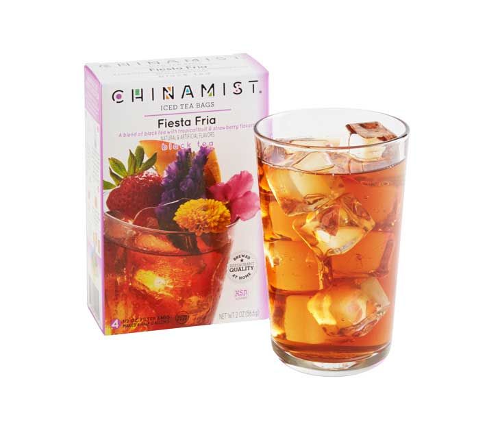  China Mist Naturally Flavored Fiesta Fria Iced Tea Bags, 4-Count Box, 2-Pack (Each Bag Yields 1/2 Gallon)