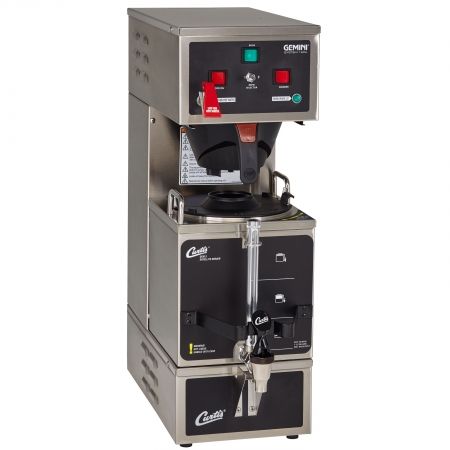  Curtis GEM-120A-10 Gemini Stainless Steel Analog Satellite Coffee Brewer - 120V