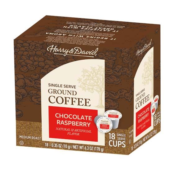  Harry & David Chocolate Raspberry Single Serve Cups, 4/18 Count