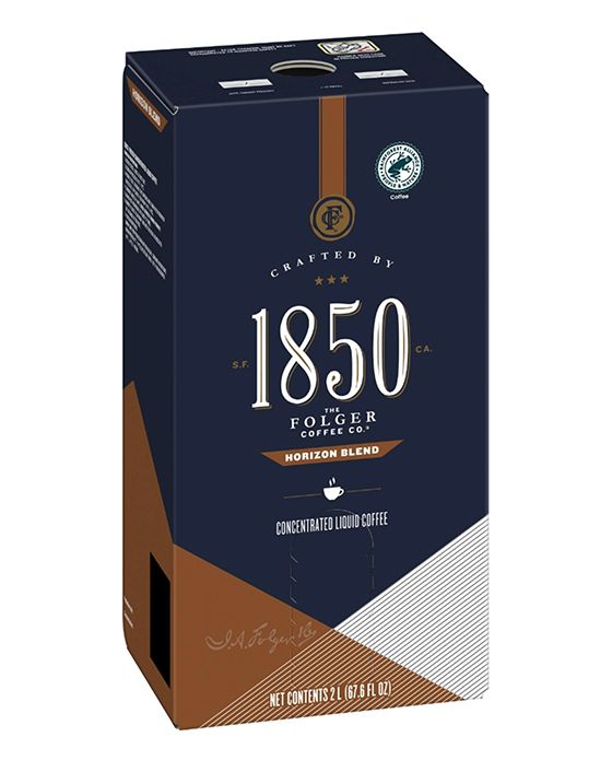  Folgers 2 Liter 1850 Horizon Blend (Replaces Dark Roast) (Two Boxes)