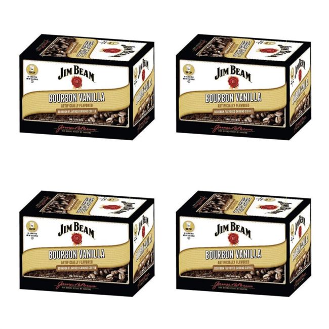 Jim Beam Bourbon Vanilla Single Serve Coffee, 40 Count, Keurig 2.0 Compatible