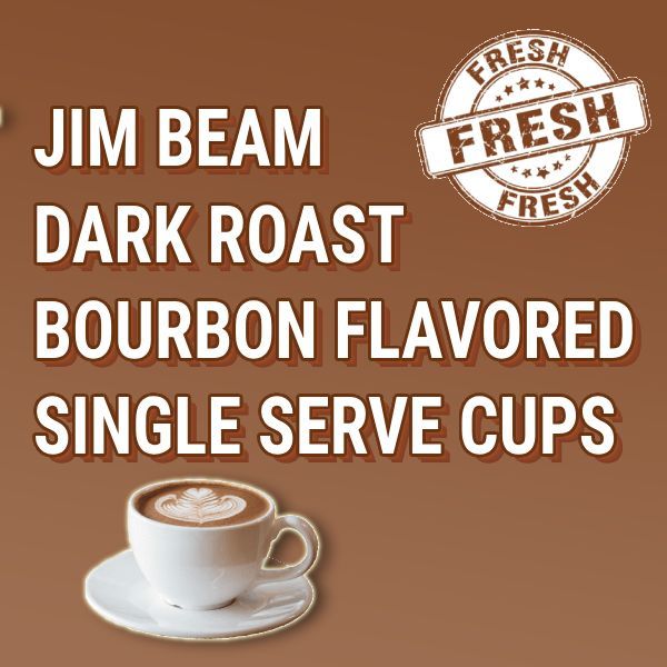  Jim Beam Dark Roast Bourbon Flavored Single Serve Cups, 18 Cups