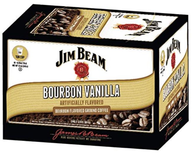  Jim Beam Bourbon Vanilla Single Serve Coffee, 40 Count, Keurig 2.0 Compatible