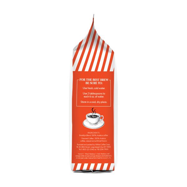  Junior's Most Fabulous Brooklyn Blend, Medium Roast Ground Coffee, 2/12 Oz Bags 