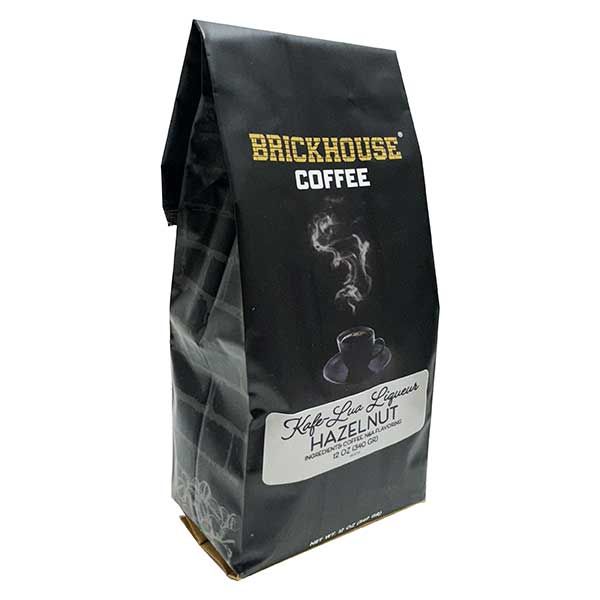  Kafe-Lua Liqueur Flavored Ground Coffee By Brickhouse, Hazelnut, 4 X 12oz Bags