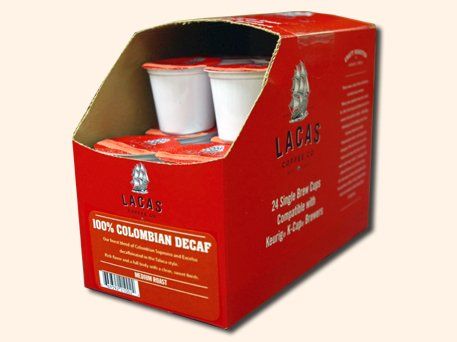  Lacas Coffee Single Serve Cups, 24 Count(100% Colombian Decaf)