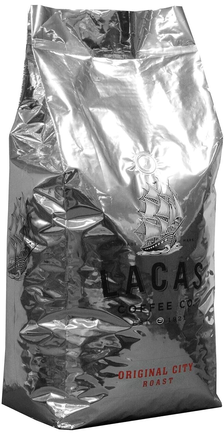  Lacas Coffee Original City Roast Whole Bean 5 Lbs. Fresh Roasted