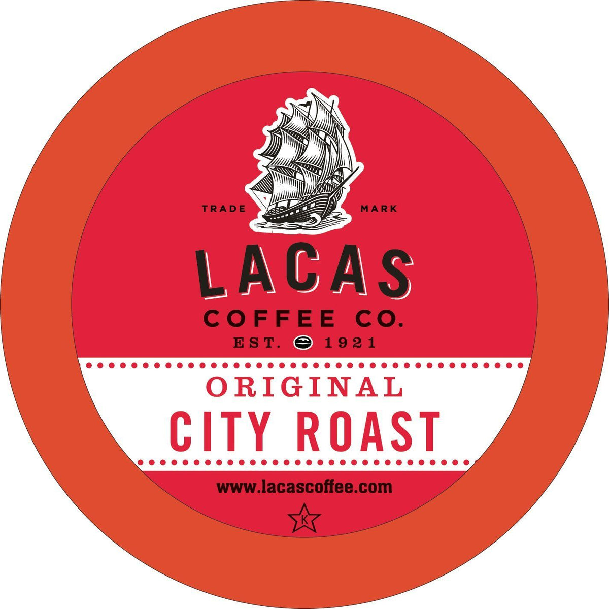  Lacas Coffee Single Serve Cups, 24 Count (Original City Roast)