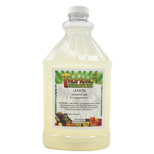 Tropical Sensations Lemon Granita Slushie Mix – 64 Oz Bottle – Non-Alcoholic Frozen Drink Mix For Slush Machines