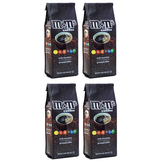  M&M's Milk Chocolate, Naturally And Artificially Flavored Ground Coffee, (4 Bags/10 Oz)