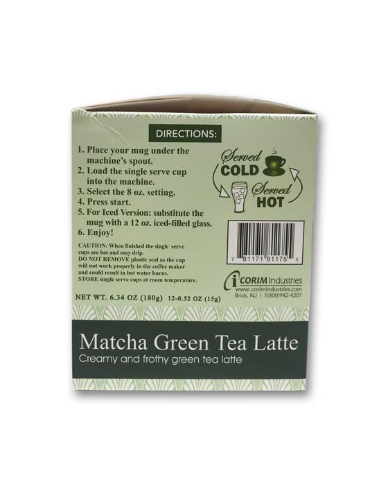  Matcha Green Tea Latte Single Serve K Cups 48 Cups Sweet Tea Latte