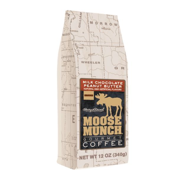  Harry & David Moose Munch Milk Chocolate Peanut Butter Ground Gourmet Coffee 6 Bags