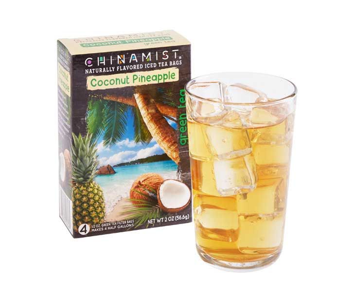  China Mist Naturally Flavored Coconut Pineapple Iced Tea Bags, 4-Count Box, 6-Pack (Each Bag Yields 1/2 Gallon)