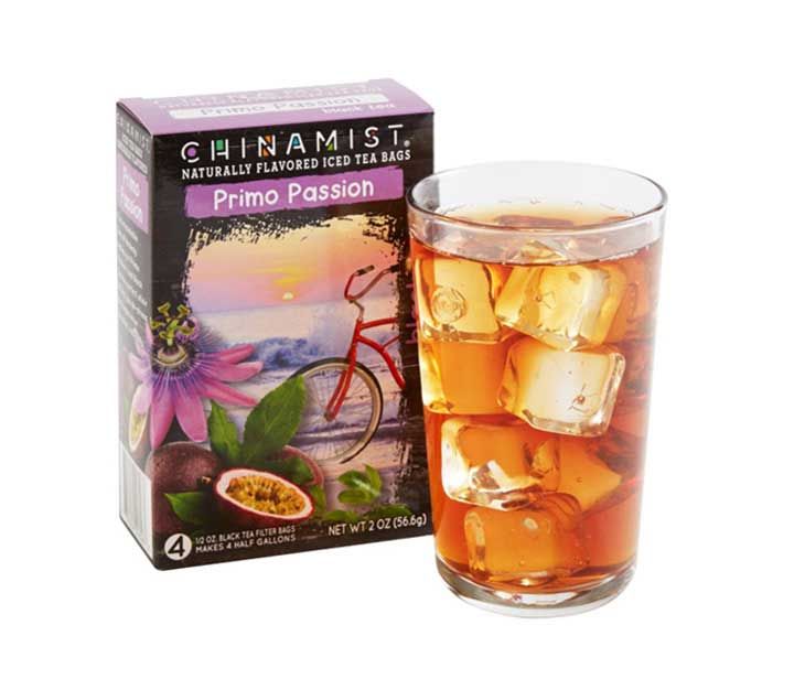 China Mist Naturally Flavored Primo Passion Iced Tea Bags, 4-Count Box, Each Bag Yields 1/2 Gallon