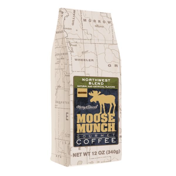  Harry & David Northwest Blend Moose Munch Ground Coffee - 4 Bags (12 Oz Each)