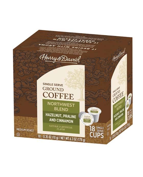  Harry & David Northwest Blend Single Serve Cups Coffee, 2/18 Count