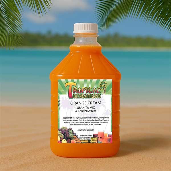  Orange Cream, Frozen Drink Mix Slush Machine Mix Case Of 6