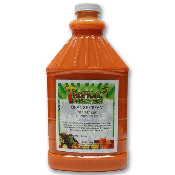  Orange Cream, Frozen Drink Mix Slush Machine Mix, 1 Bottle 64 Oz