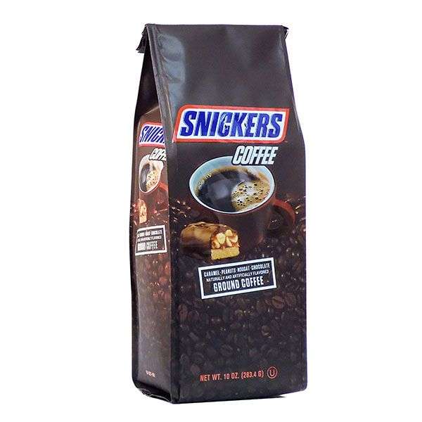  Snickers Caramel, Peanuts, Nougat And Chocolate, Naturally And Artificially Flavored Ground Coffee, 4/10 Oz Bags