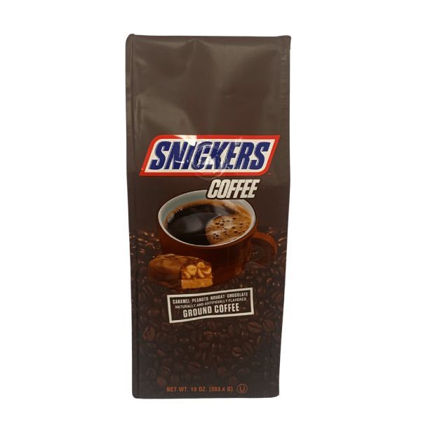  Snickers Caramel, Peanuts, Nougat And Chocolate, Naturally And Artificially Flavored Ground Coffee, 10 Oz Bag
