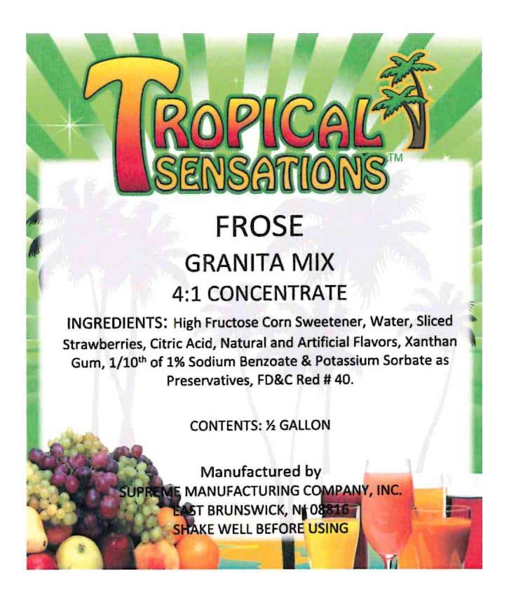  Tropical Sensations - Frosé (Frozen Rosé) Drink Mix, 6 Bottles 64 Oz Each