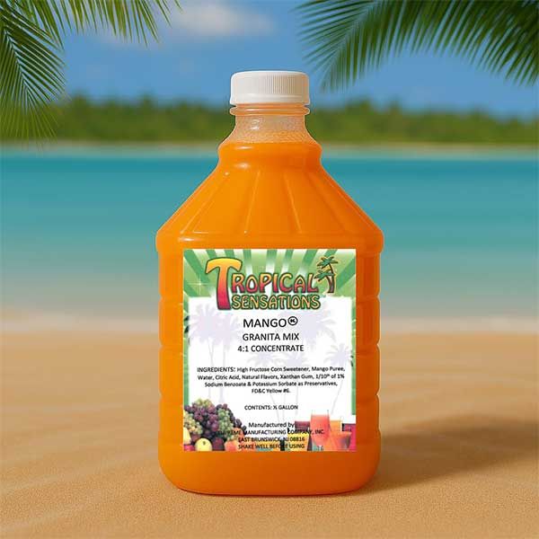  Tropical Sensations - Mango Granita Mix, 6 Bottles 64 Oz Each
